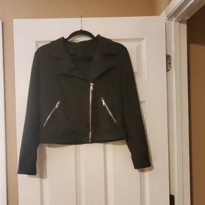 Faux Suede Moto Jacket